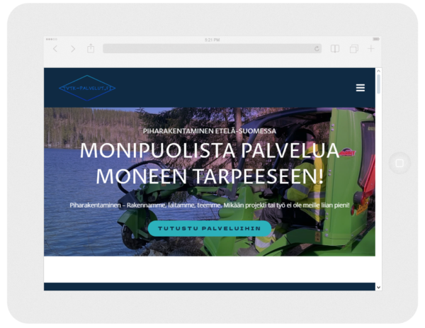 tvtk-palvelut tabletissa